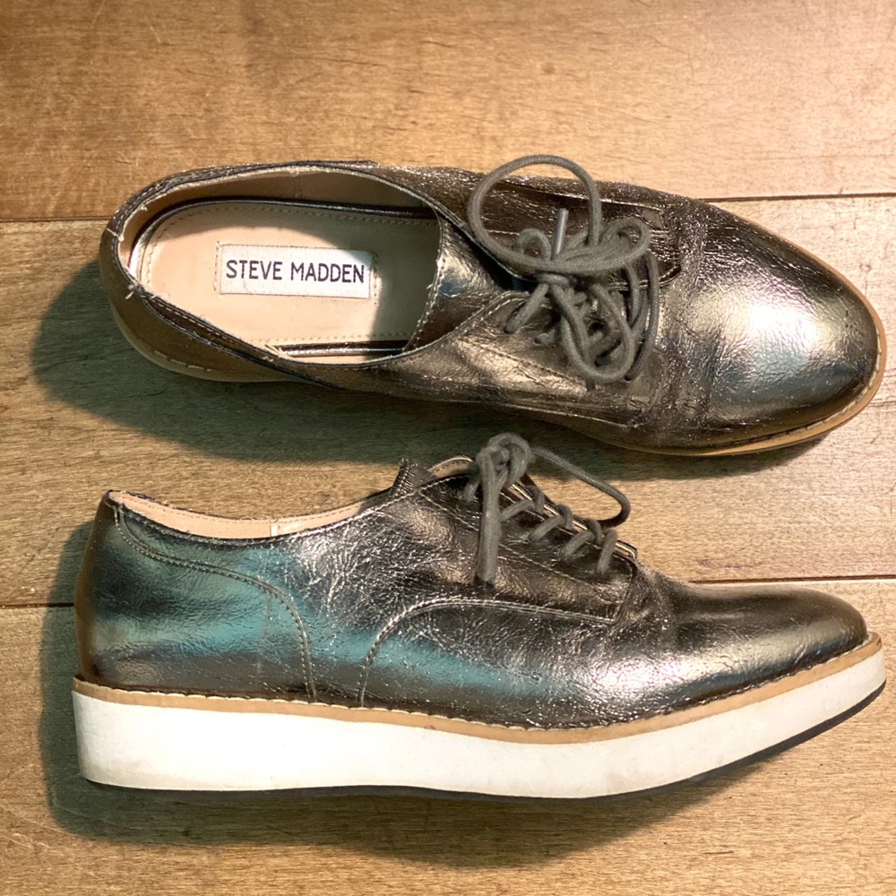 Steve Madden Metallic Platform Sneakers